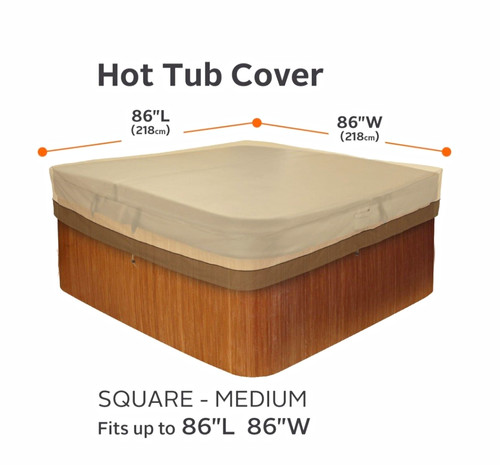Square hot tub - square, cover
