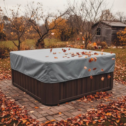 Square hot tub cover windproof - hot,