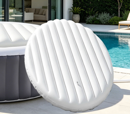 Inflatable hot tub cover with - inflatable,